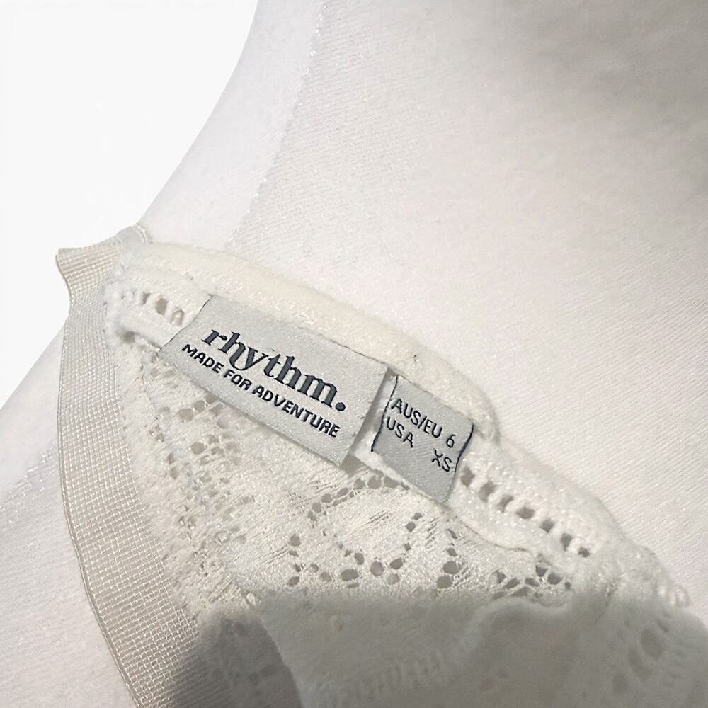 RHYTHM White Lace Triangle Bralette XS EUC - Picture 5 of 5